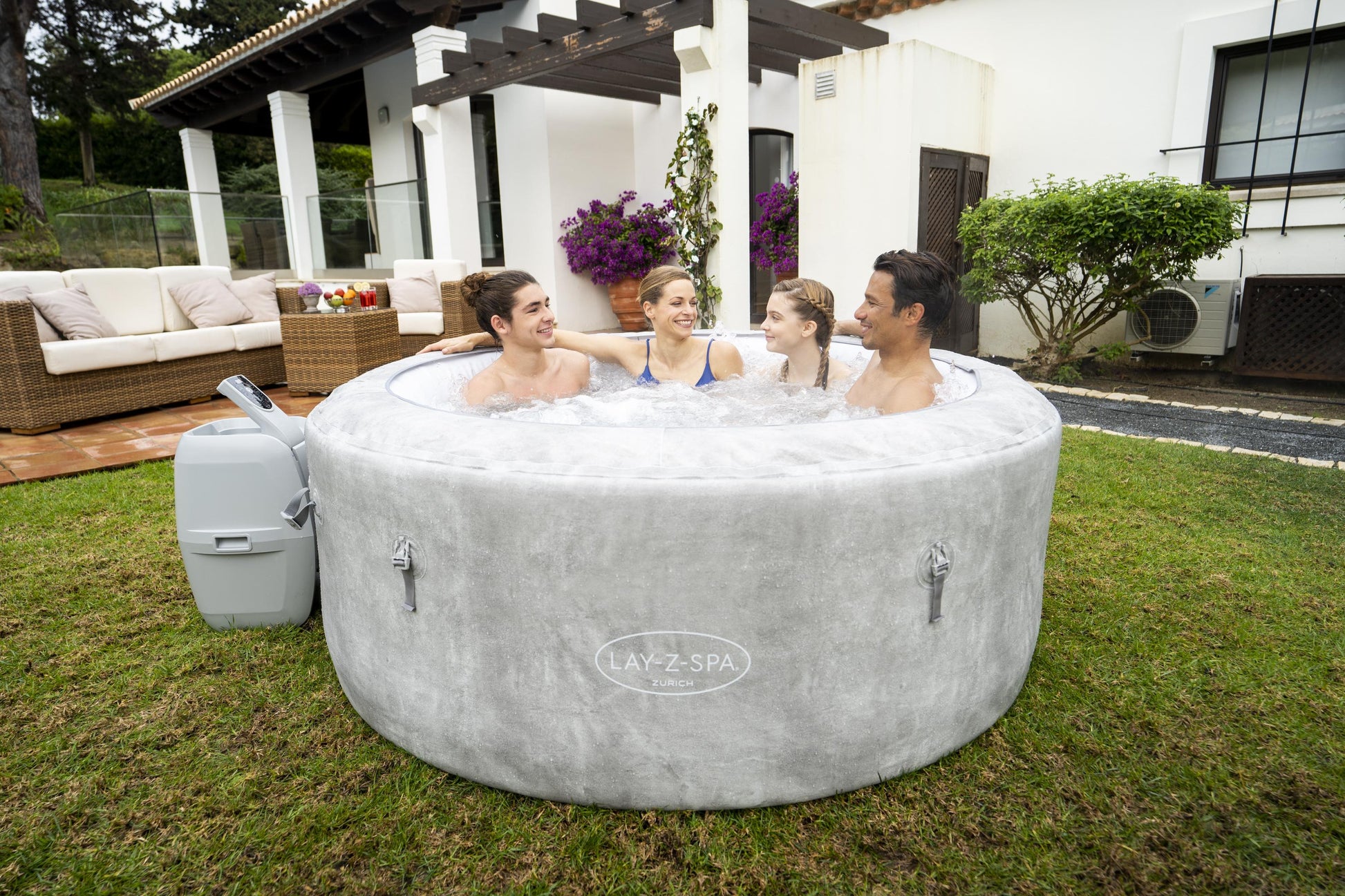 Lay-z Spa Lay-Z-Spa® AirJet Zurich - 4 Person Inflatable Hot Tub