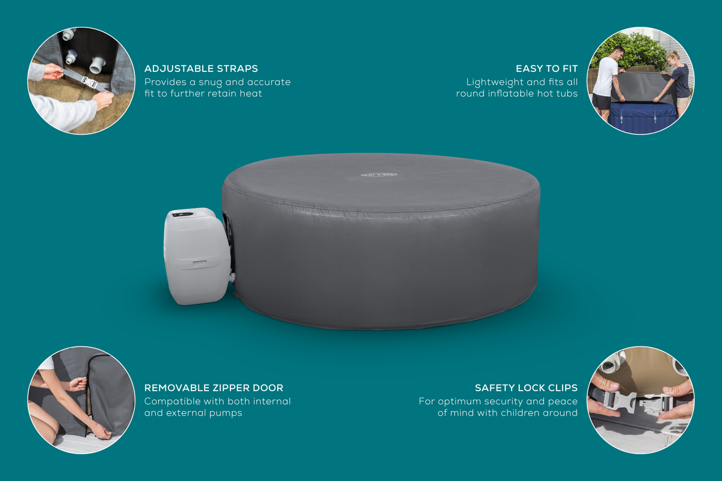 Lay-z Spa Lay-Z-Spa® EnergySense™ - 180cm Round Thermal Hot Tub Cover