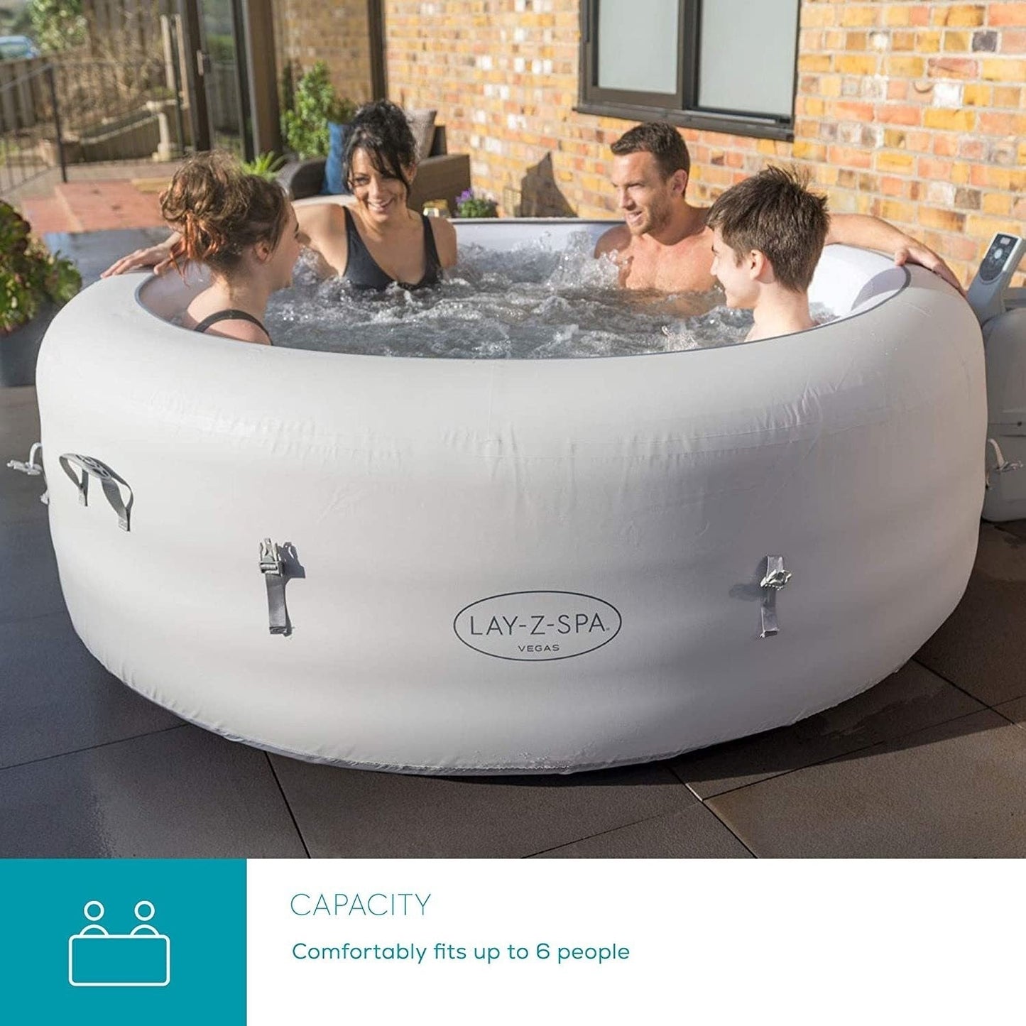 Lay-z Spa Lay-Z-Spa® AirJet Vegas - 6 Person Inflatable Hot Tub