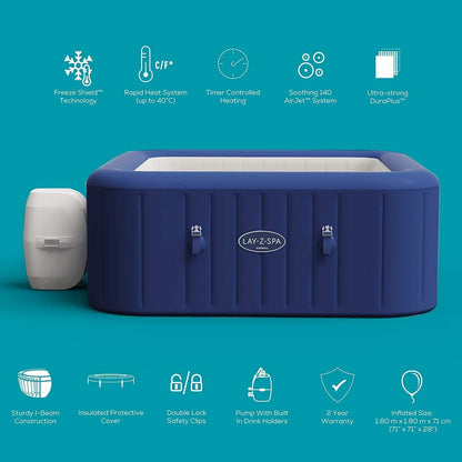 Lay-z Spa Lay-Z-Spa® AirJet Hawaii - 6 Person Inflatable Hot Tub