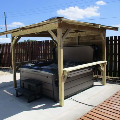  Outdoor Santorini - 5 Person Hot Tub With Gazebo Package