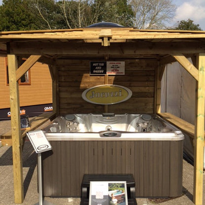  Brentano Wooden Hot Tub Gazebo With Tinted Dome Roof