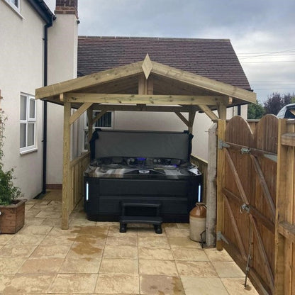 Apex Wooden Hot Tub Gazebo With Roof