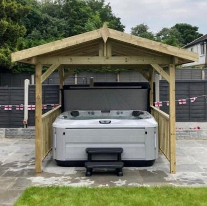  Apex Wooden Hot Tub Gazebo With Roof