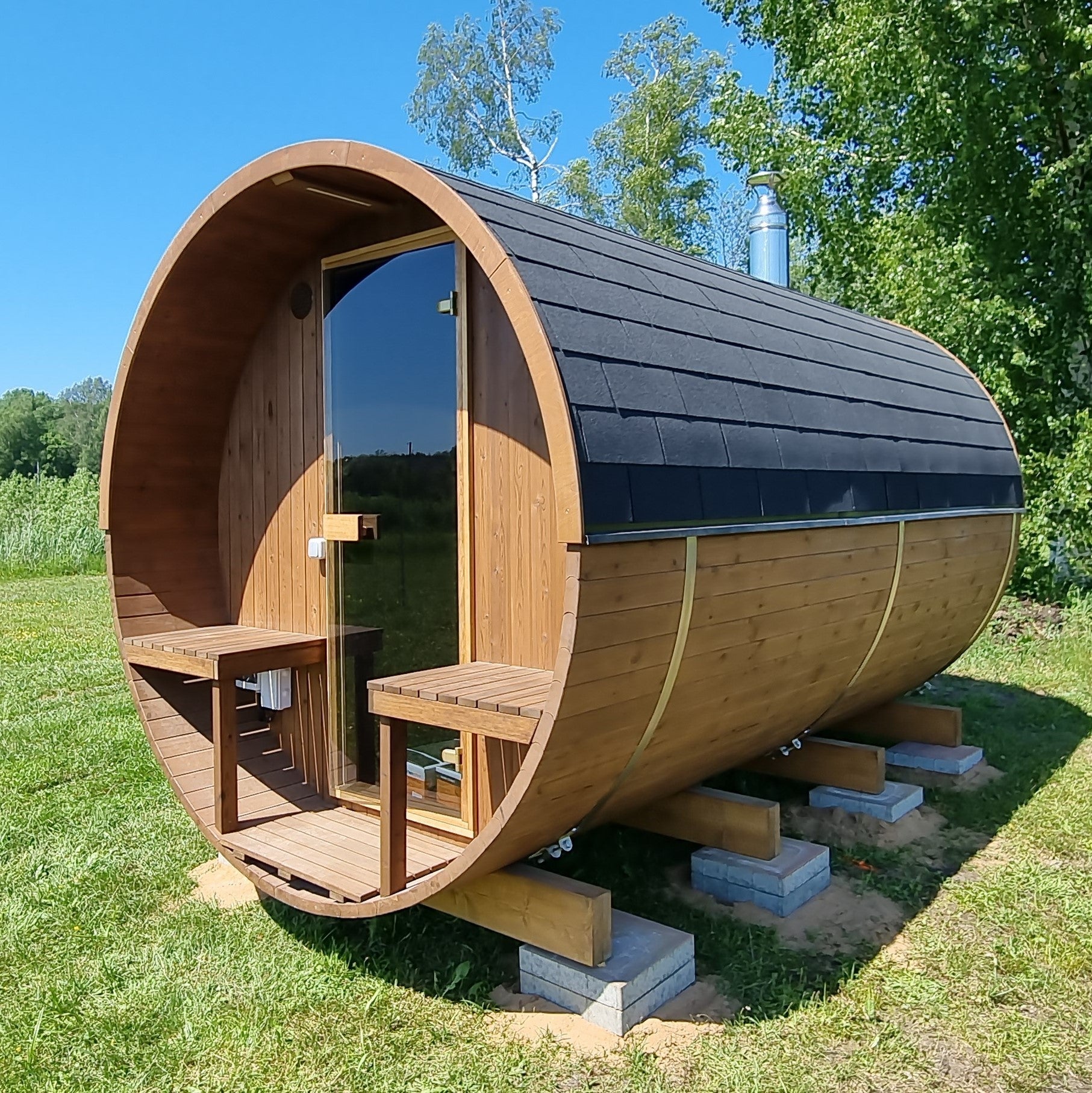  Hekla Barrel 250 - 6 Person Outdoor Sauna