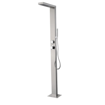  Suva Stainless Steel Outdoor Shower With Pencil Handset