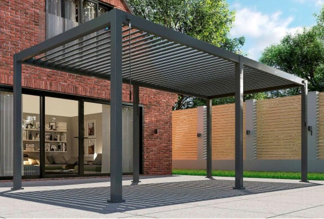  Bespoke Aluminium Hot Tub Pergola With Louvred Roof