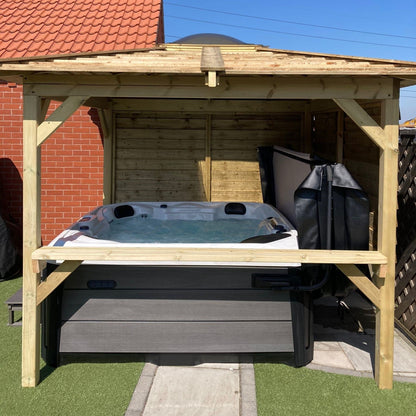  Brentano Wooden Hot Tub Gazebo With Tinted Dome Roof
