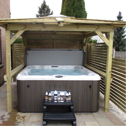  Brentano Wooden Hot Tub Gazebo With Tinted Dome Roof