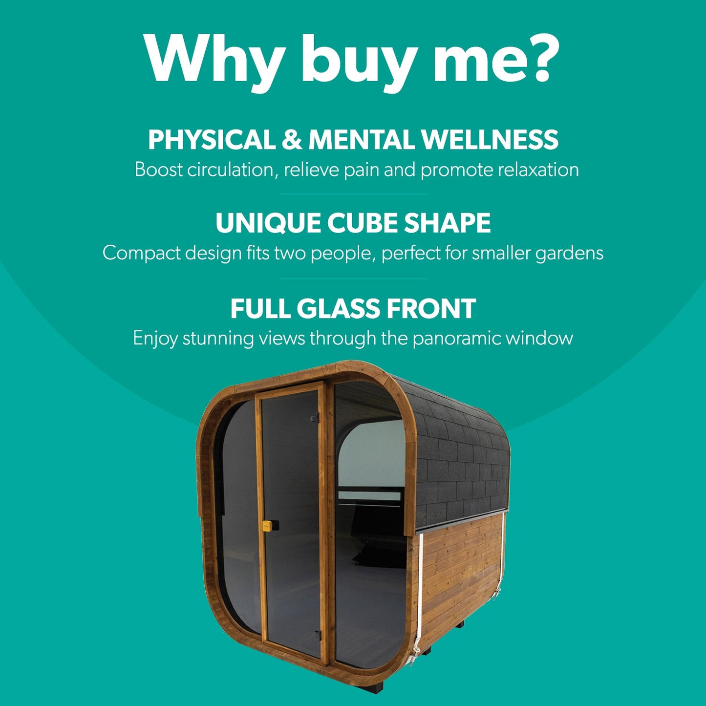  Hekla Cube 160 - 2 Person Outdoor Sauna