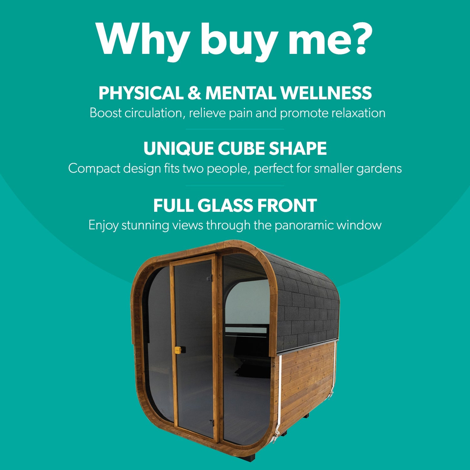  Hekla Cube 160 - 2 Person Outdoor Sauna