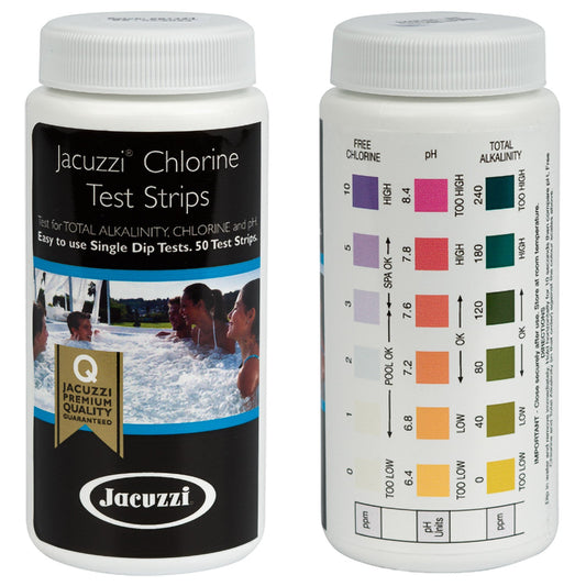  Jacuzzi® Hot Tub Chlorine Test Strips - Pack Of 50