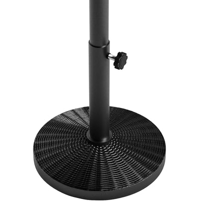  Como 2.7x4.5m Large Double Sided Grey Garden Parasol With Base And Cover