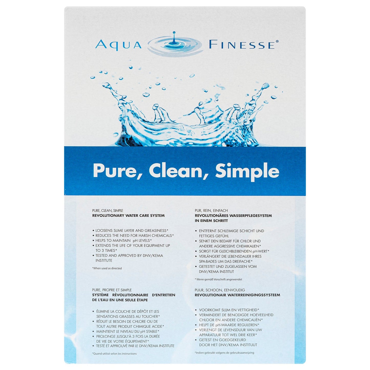  AquaFinesse Hot Tub Water Care With Moisturiser Pack - Tablet