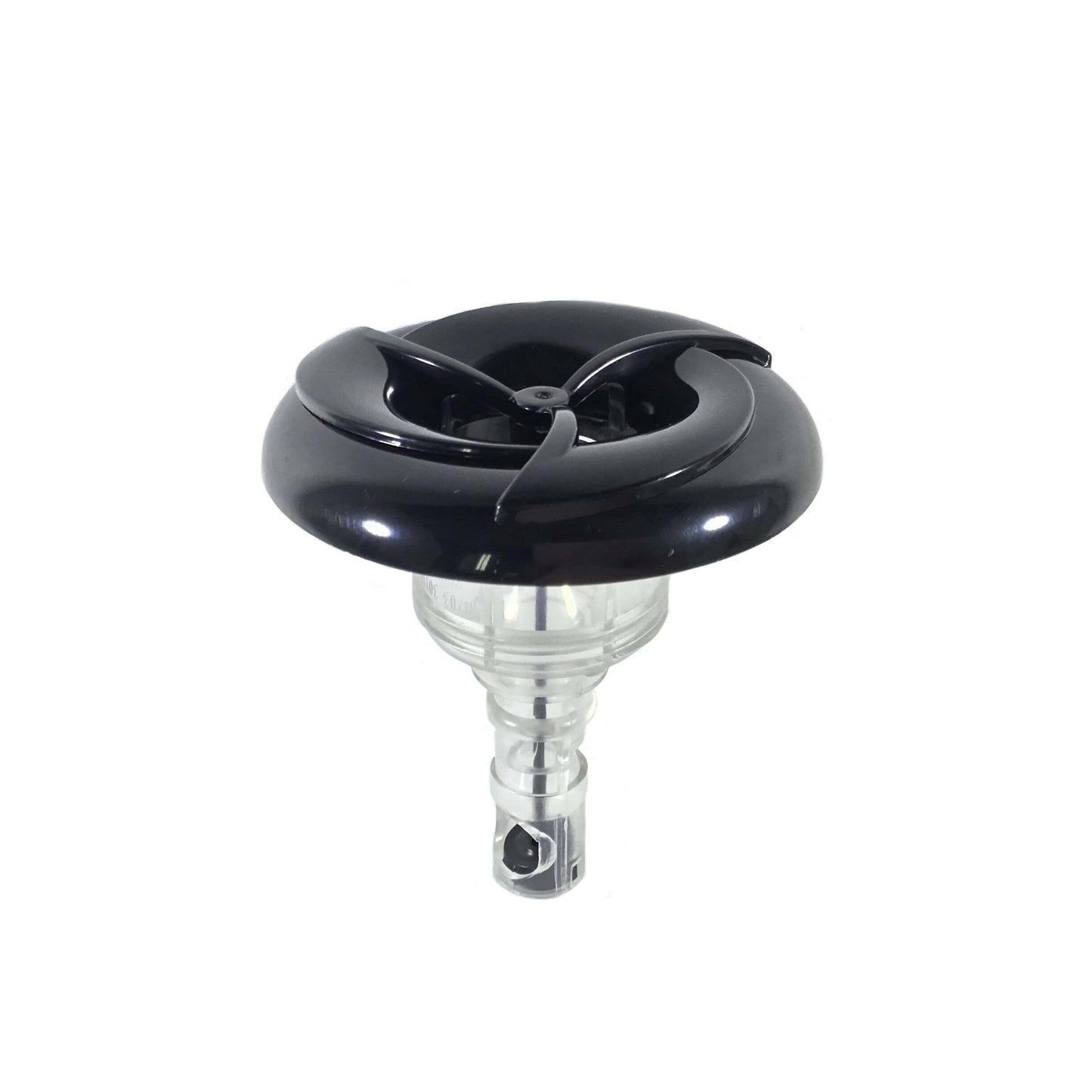  Arctic Spas® 3" Screw-In Tri-Face Single Pulse Jet In Black/Clear - JET-117161