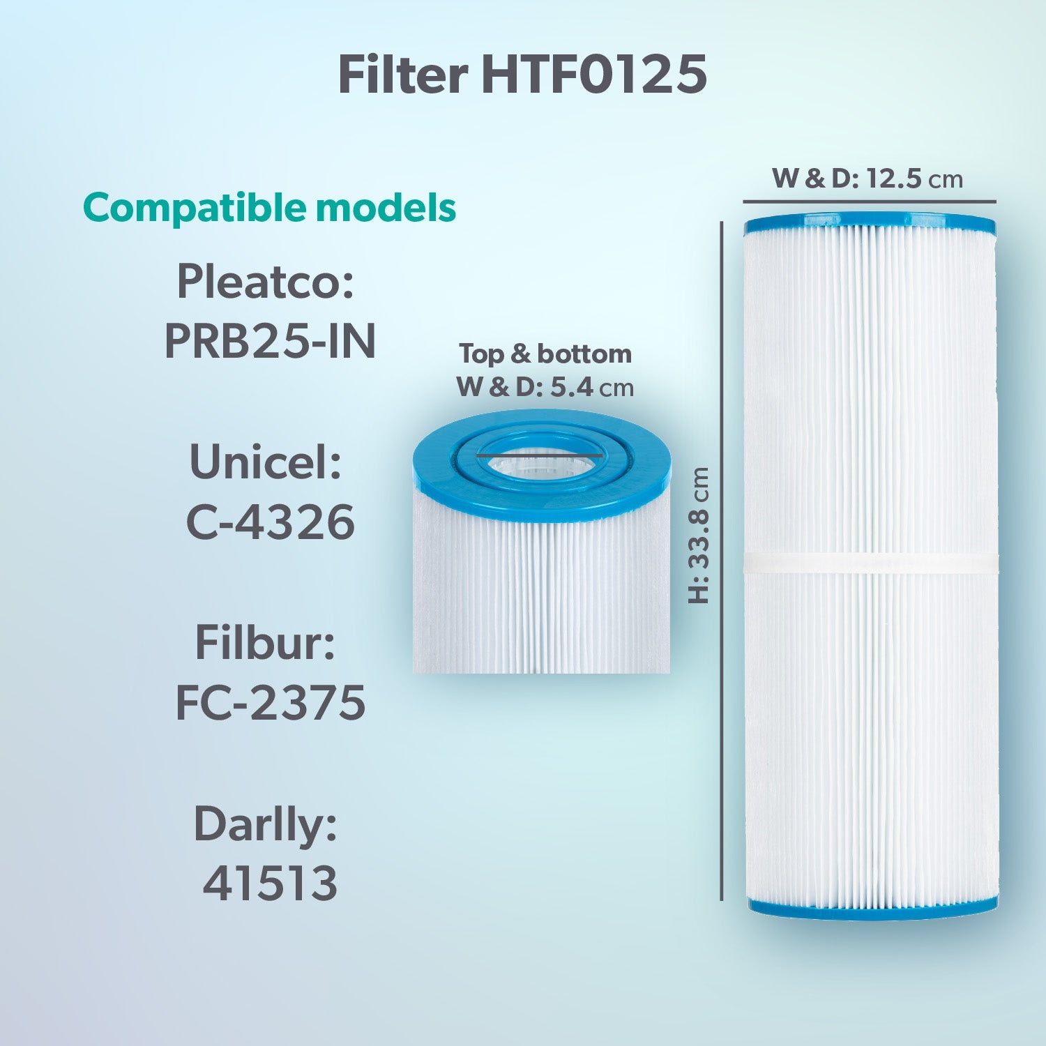  HTF0125 25sq Ft Hot Tub Filter - Arctic, Coyote Etc