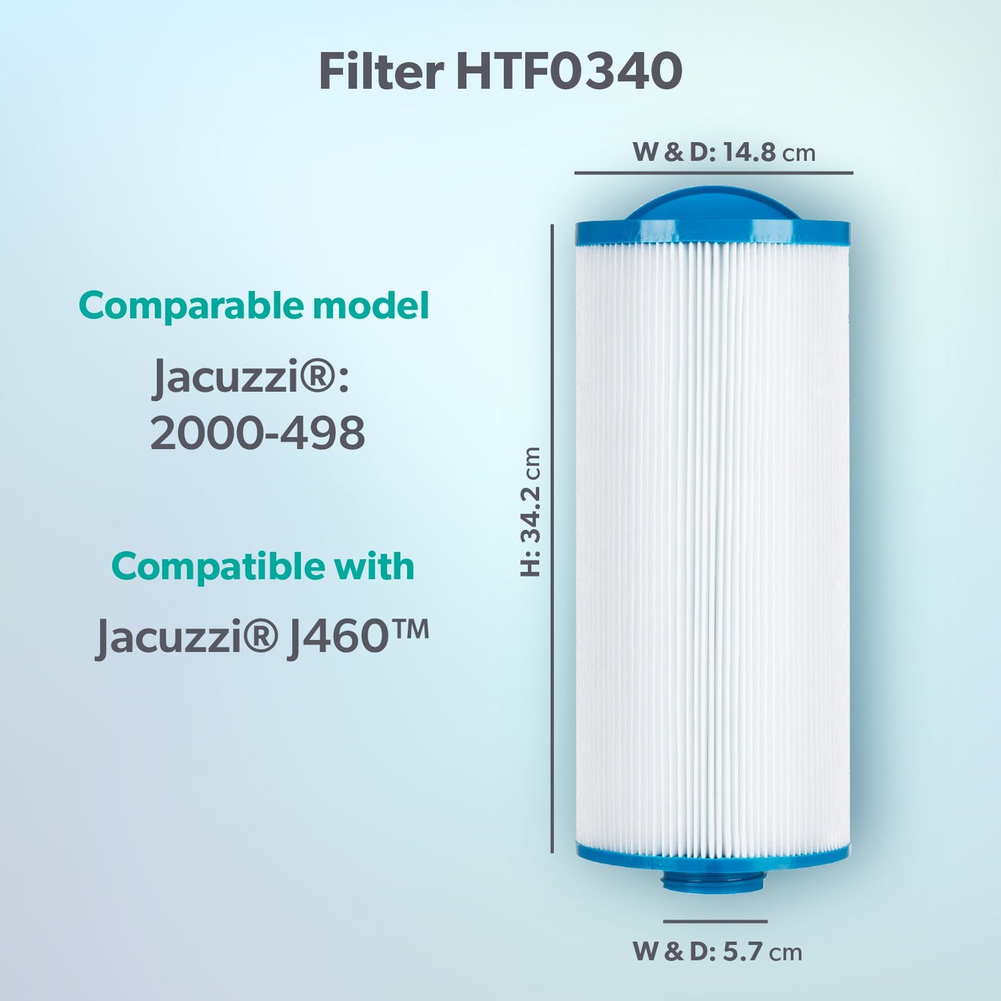  Jacuzzi® J460™ Large 40sq Ft Hot Tub Filter - 2000-498