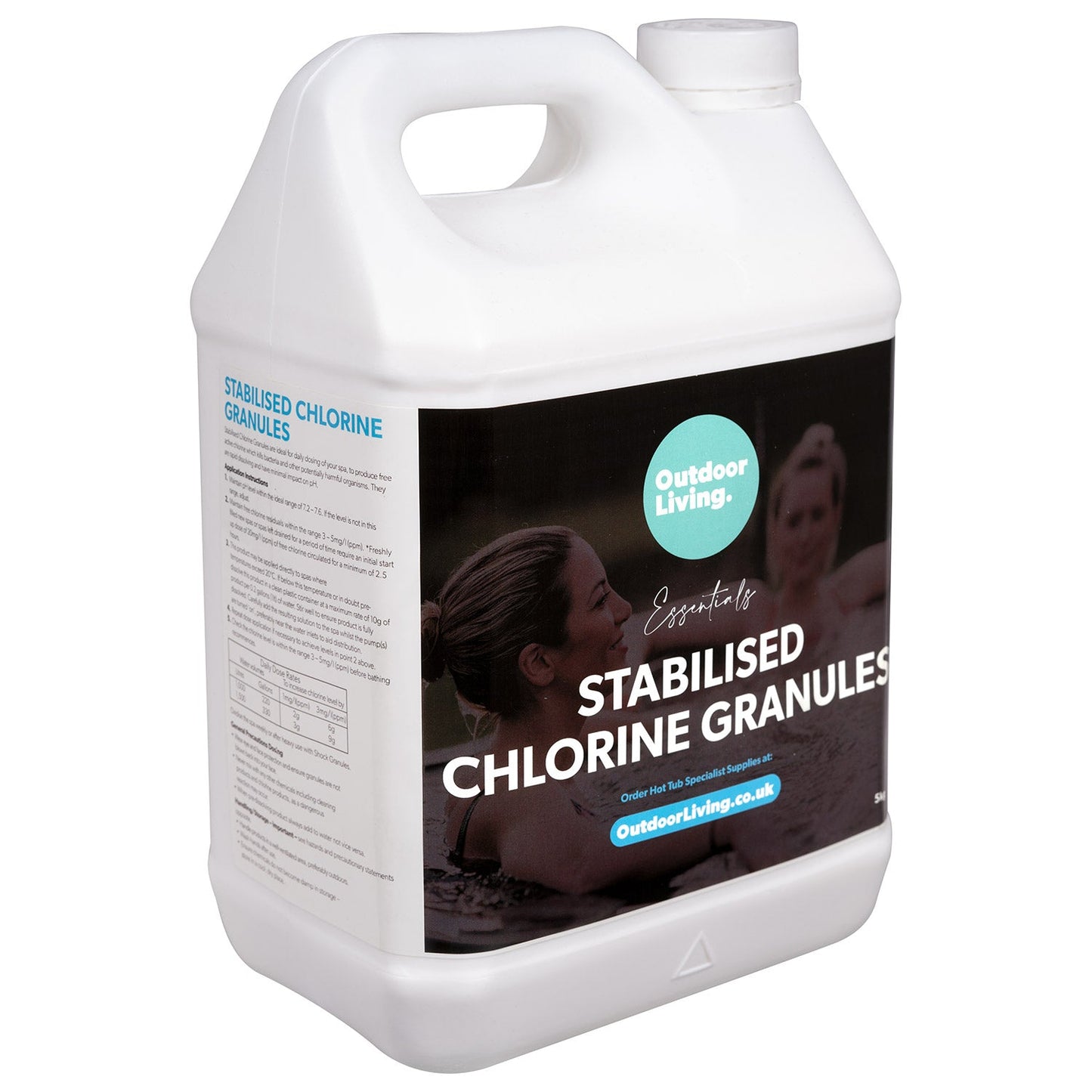  Hot Tub Stabilised Chlorine Granules - 5kg | Outdoor Living