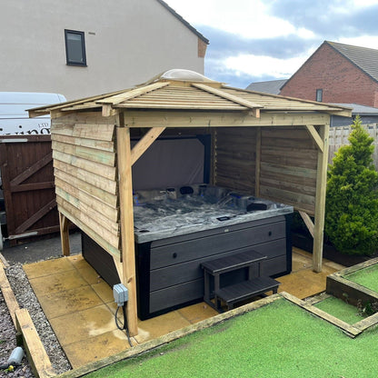  Brentano Wooden Hot Tub Gazebo With Tinted Dome Roof