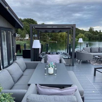  Bespoke Velarium Metal Hot Tub Gazebo With Waterproof Retracting Canopy Roof