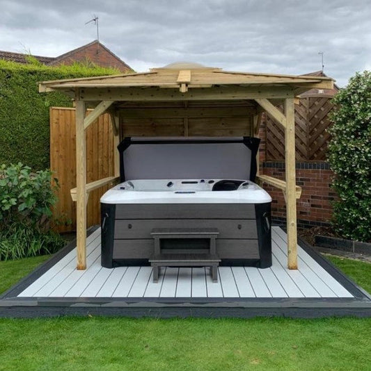  Outdoor Santorini - 5 Person Hot Tub With Gazebo Package