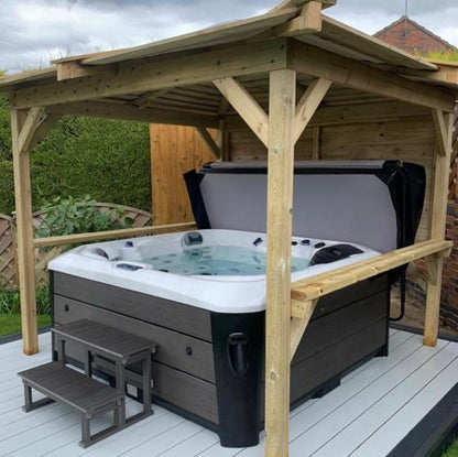  Brentano Wooden Hot Tub Gazebo With Tinted Dome Roof