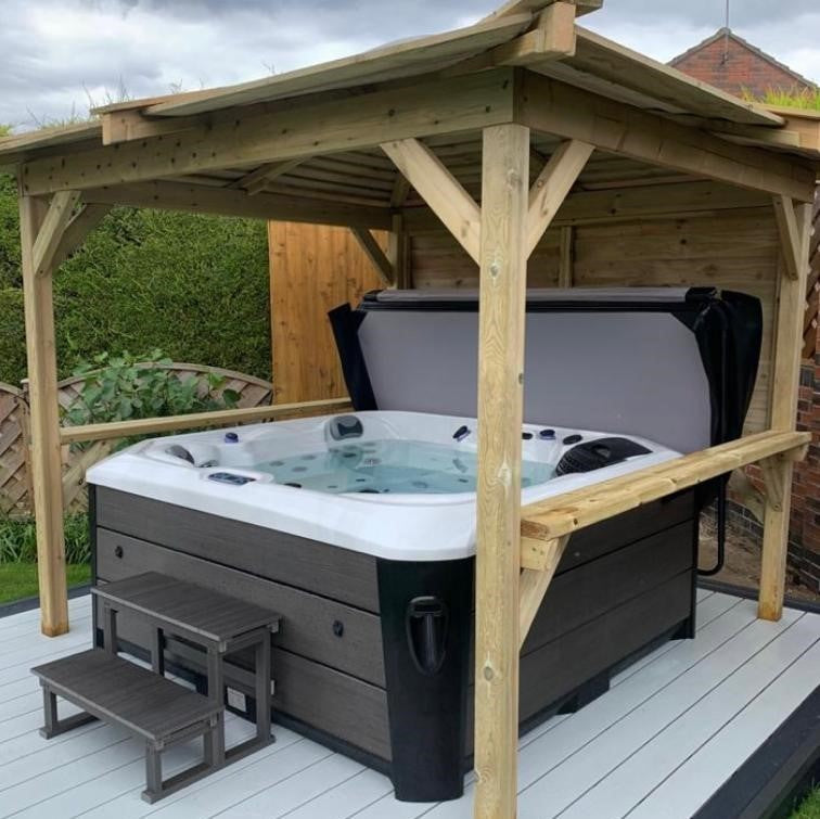  Outdoor Santorini - 5 Person Hot Tub With Gazebo Package