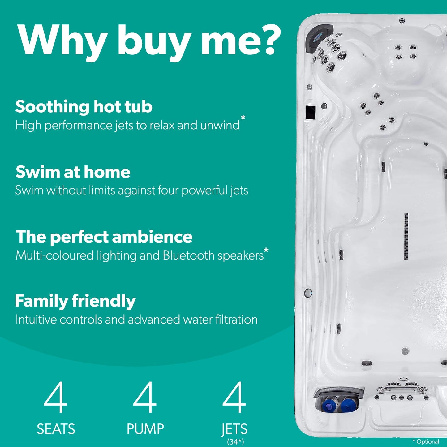  TidalFit Pro EP-15 - 15ft Swim Spa