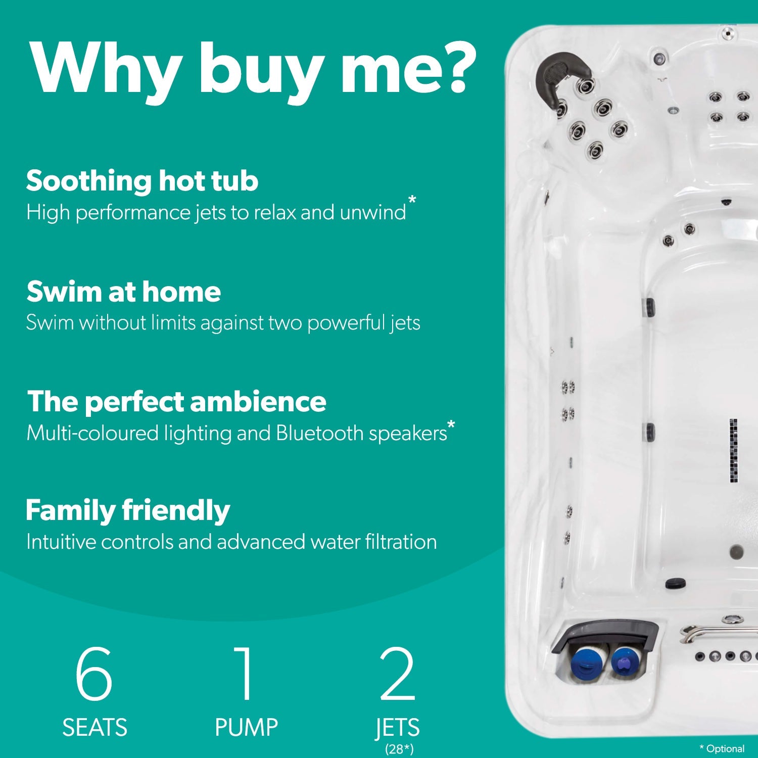  TidalFit Active Plus EP-12 - 12ft Swim Spa